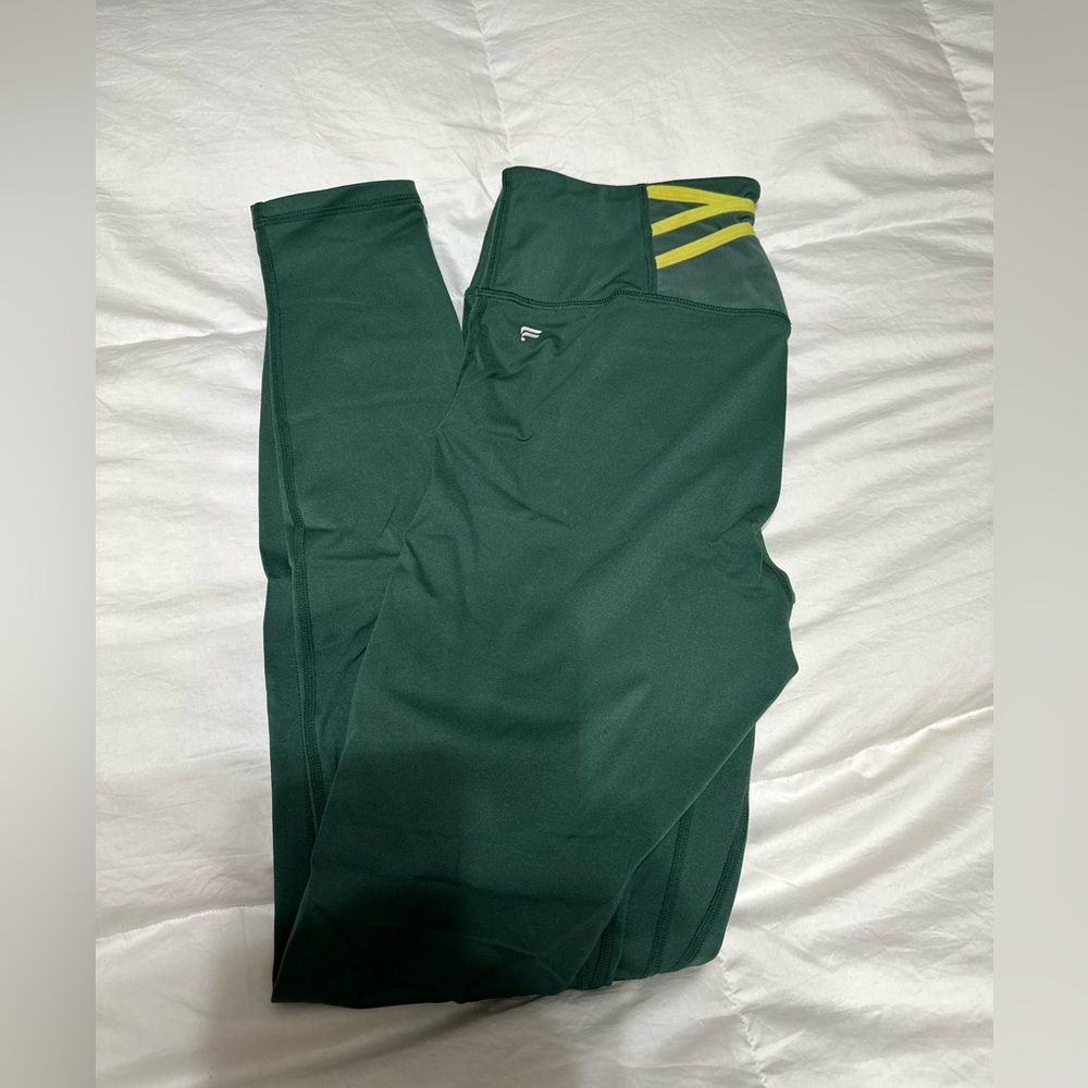 Fabletics leggings, 7/8th length, green, medium